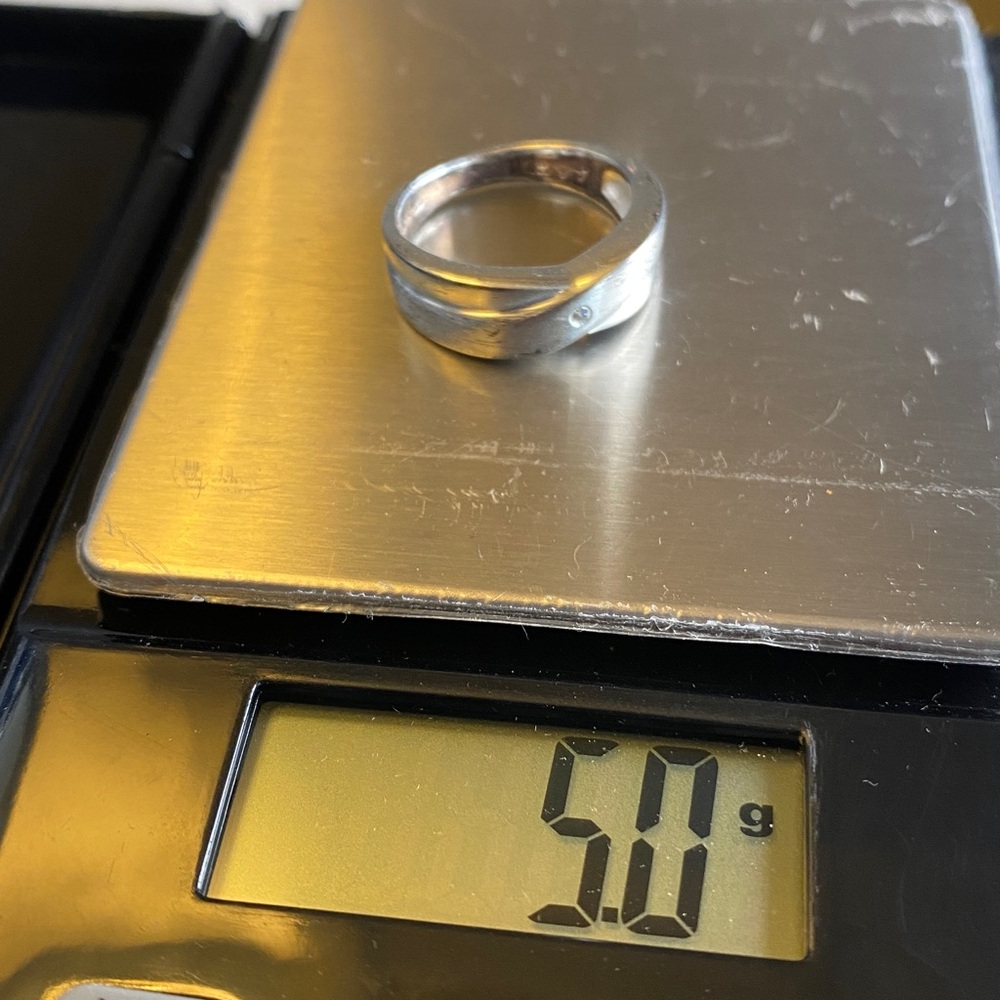 Natural Diamond Sterling Silver Ring (7) - Picture 6 of 6